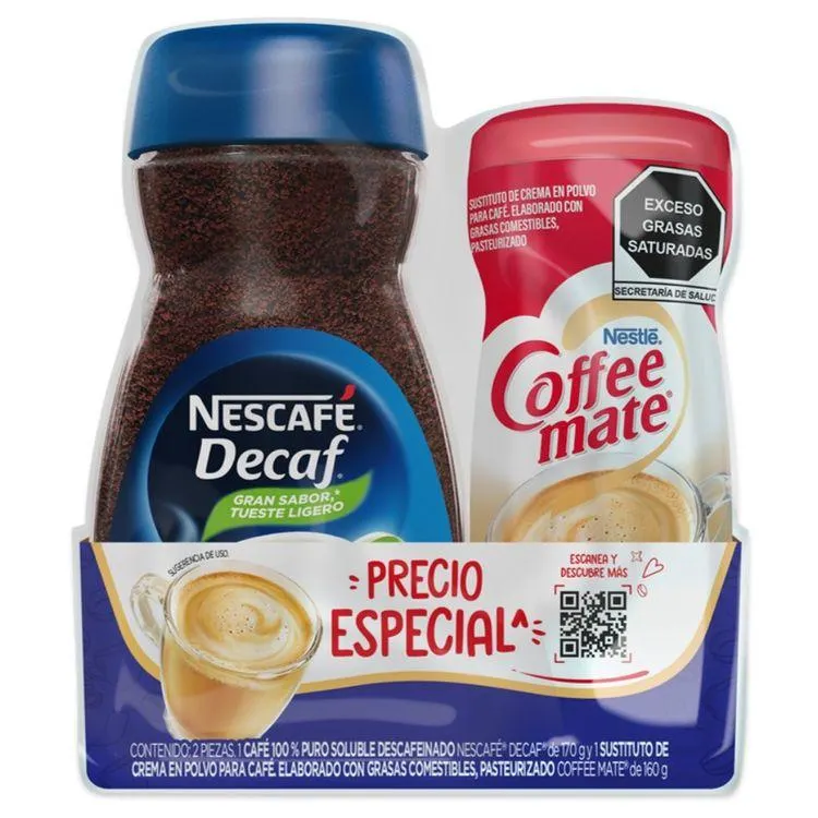 NESCAFÉ DECAF 170GRS + COFFEE MATE 160GRS - 1 pieza