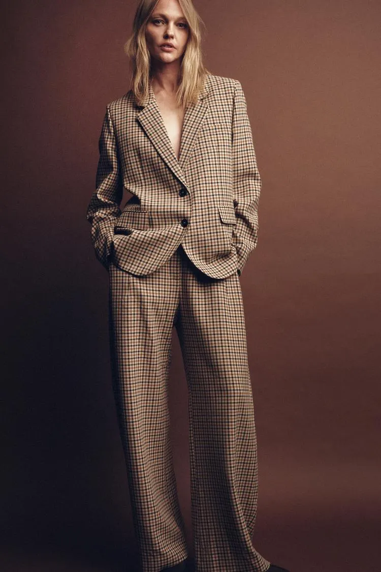 BLAZER RECTA CUADROS ZW COLLECTION