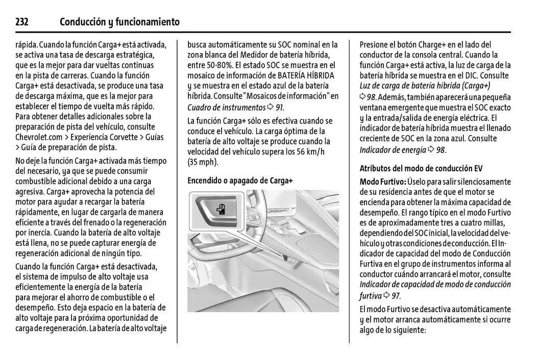 Catálogo de Chevrolet Corvette Stingray Manual del propietario 22 de enero al 31 de diciembre 2025 - Pagina 233