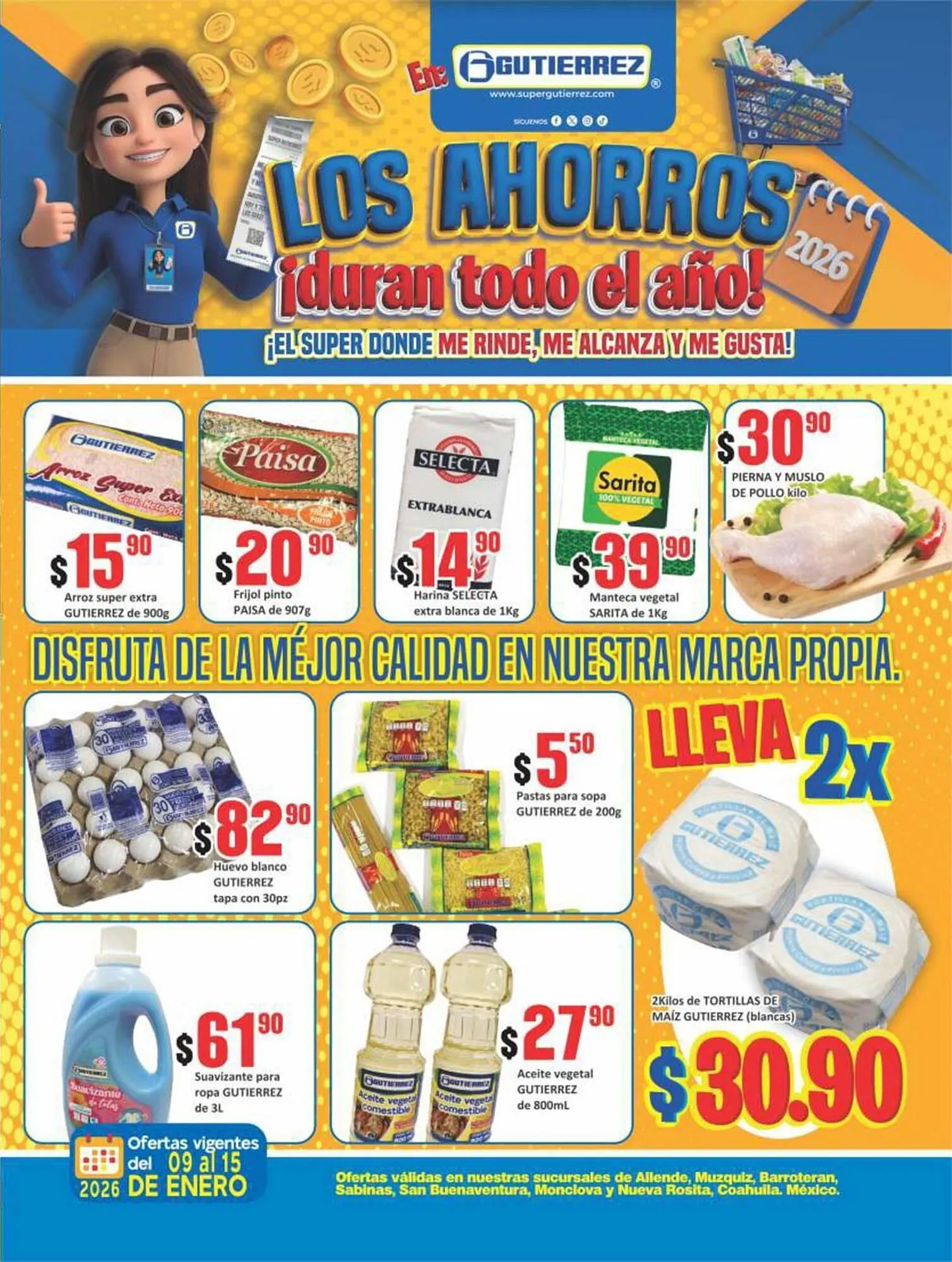 Catálogo de Folleto Super Gutiérrez 9 de enero al 15 de enero 2026 - Pagina 1