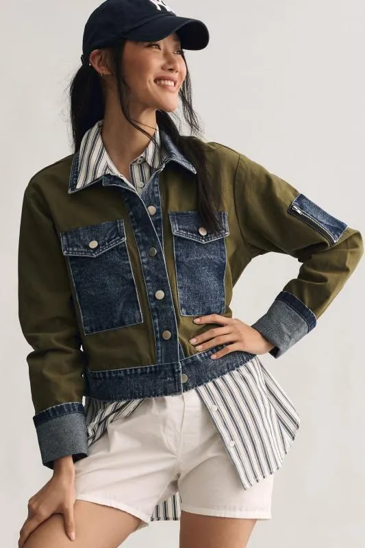 DOLAN Denim Mix Utility Jacket