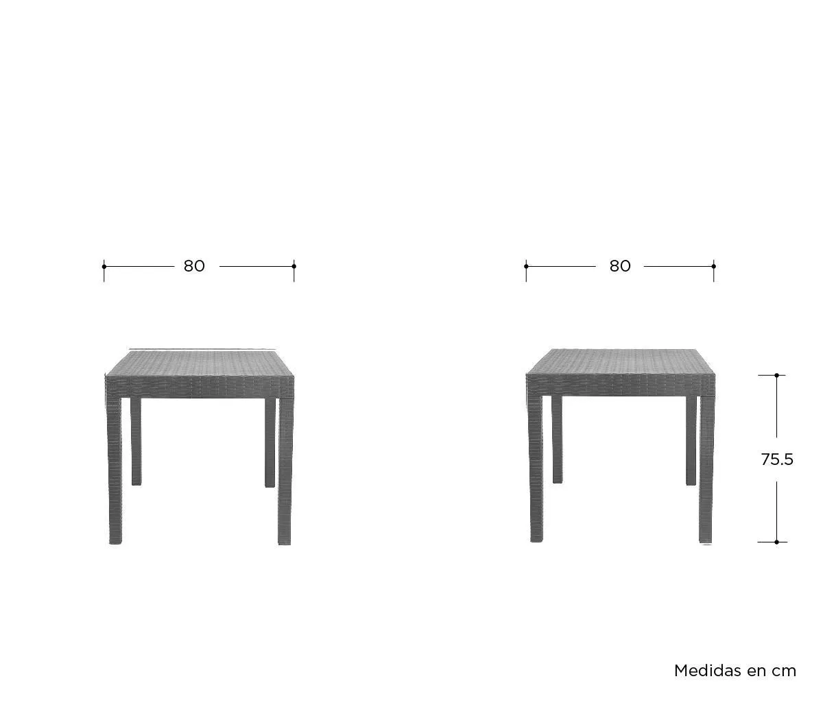 Mesa de comedor Tulpan - Gris oscuro