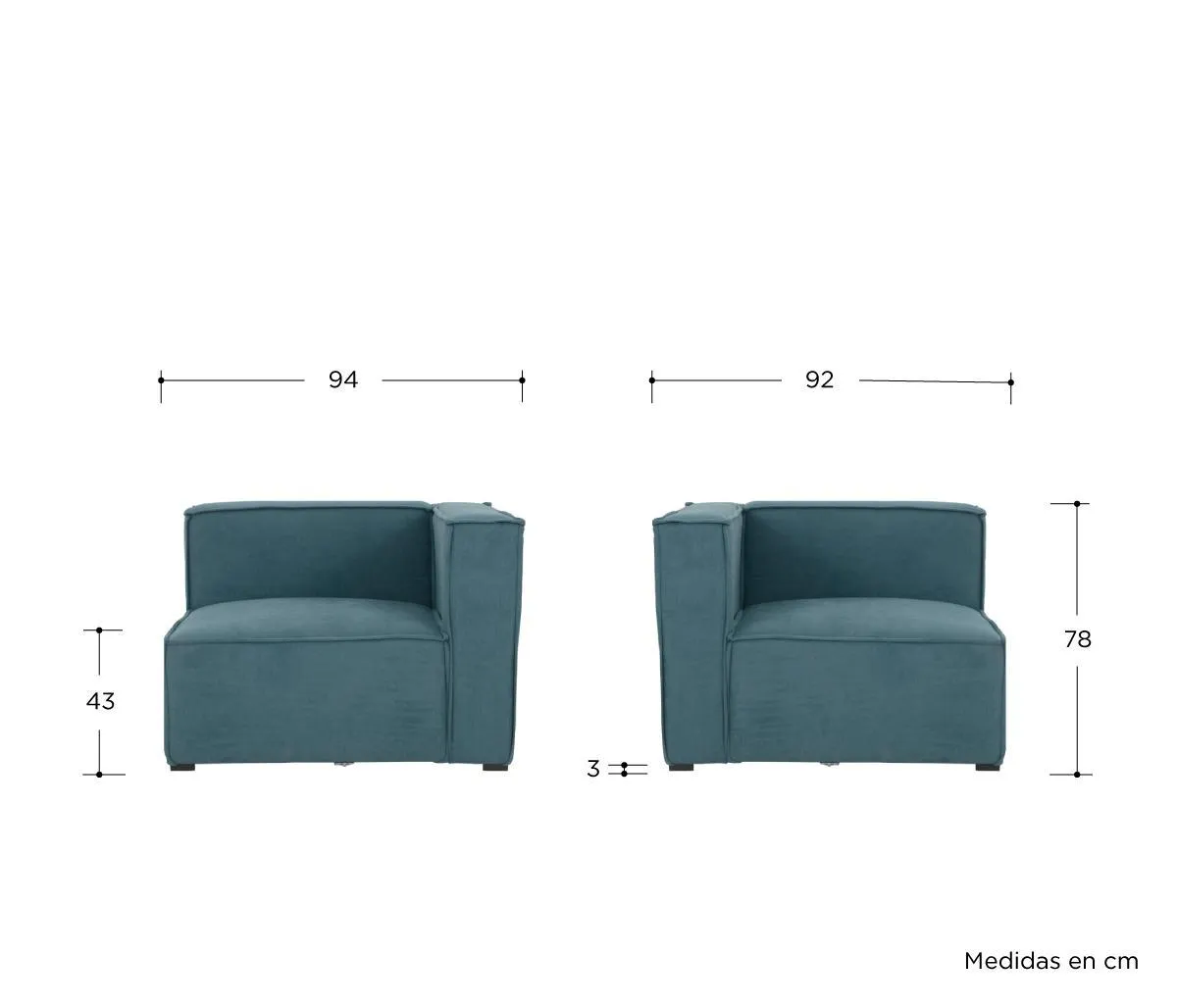 Módulo Brera brazo derecho - Verde