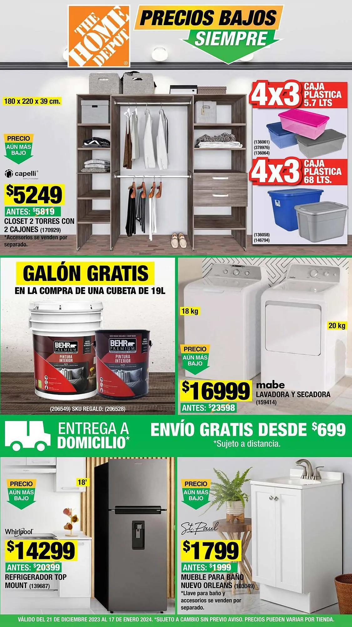 Catálogo de Catálogo The Home Depot 21 de diciembre al 17 de enero 2024 - Pagina 1