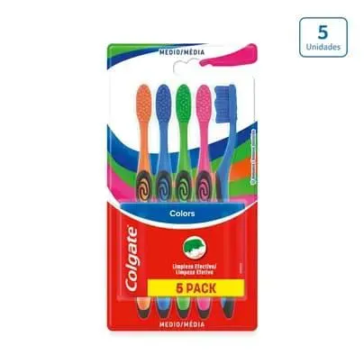 Cepillo Dental Colgate Colors x 5 unds