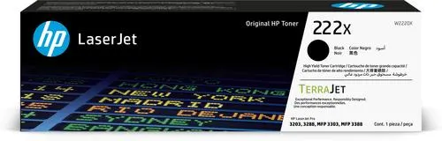 Toner Hp Laserjet 222X Negro Alto Rendimiento 3200 Páginas W2220X