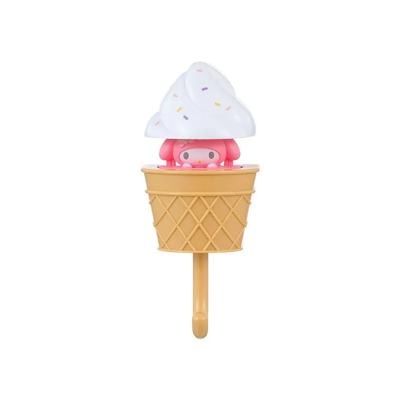 Gancho Adhesivo Sanrio My Melody Diseño Helado Sintético Blanco 2 Kg