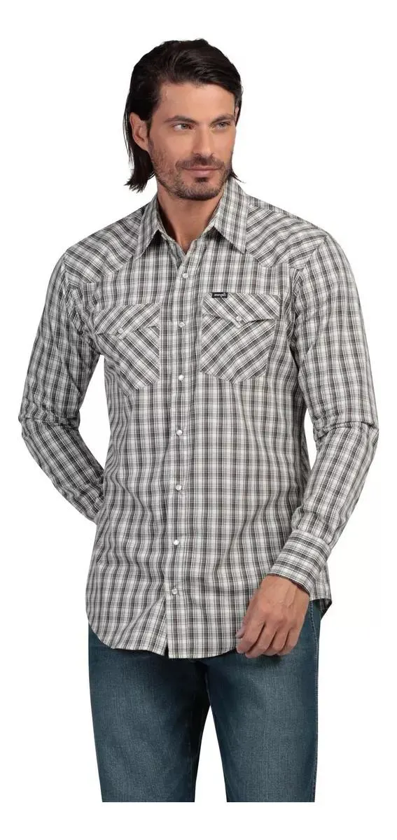 Camisa Regular Fit Manga Larga Wrangler Hombre 639
