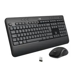 Kit de Teclado y Mouse Logitech MK540 Advance, RF Inalámbrico, USB, Negro/Blanco (Español)