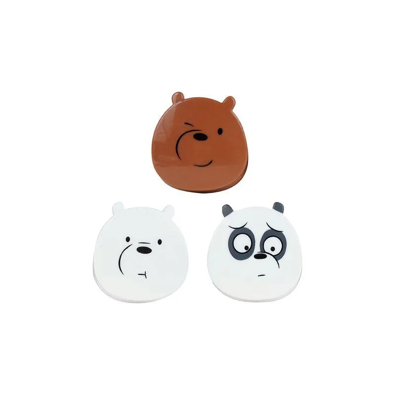 Set Pinzas We Bare Bears Tipo Clips Sintéticas 3 Piezas