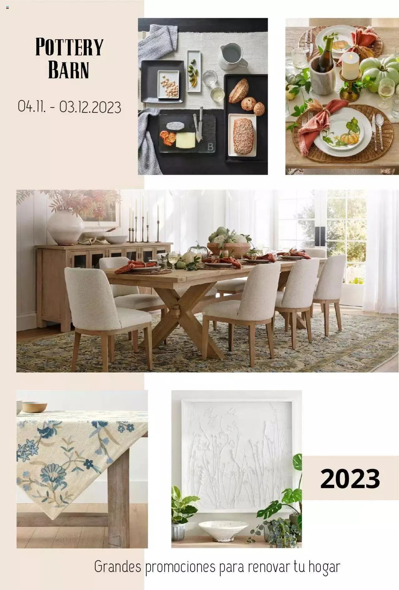 Catálogo de Pottery Barn catálogo 4 de noviembre al 4 de diciembre 2023 - Pagina 1