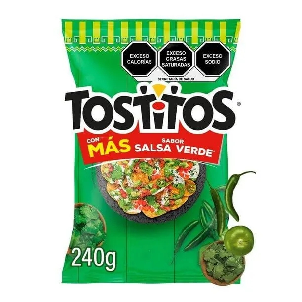 Nachos Tostitos sabor salsa verde 240 g