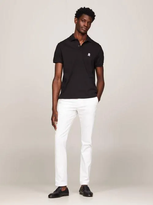 Polo de interlock con monograma TH bordado de hombre Tommy Hilfiger