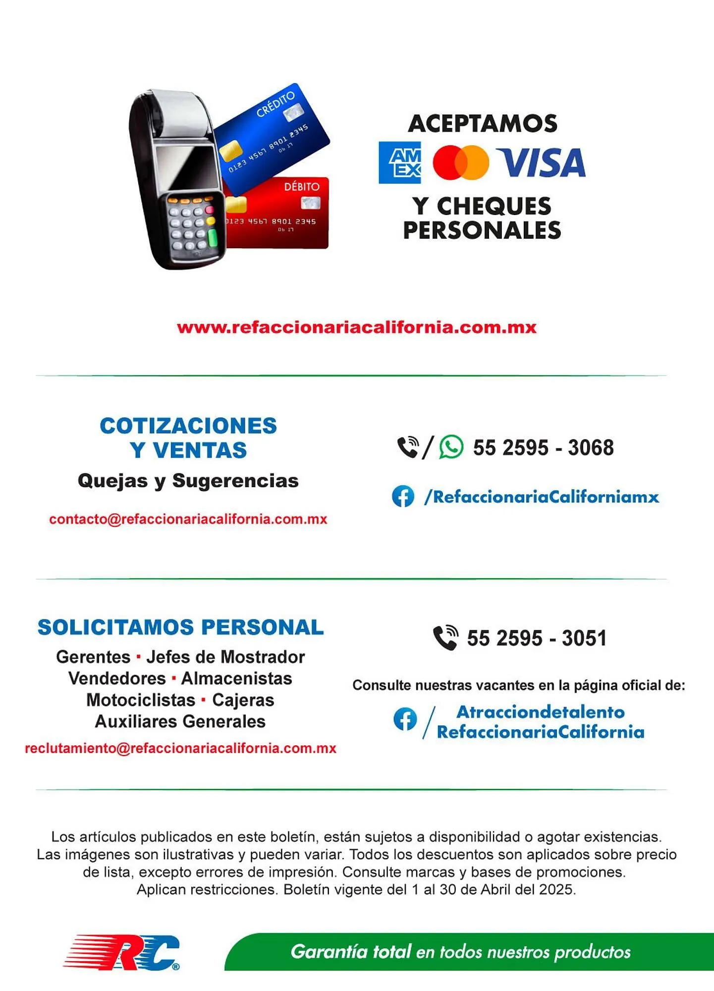 Catálogo de Catálogo Refaccionaria California 1 de abril al 30 de abril 2025 - Pagina 26