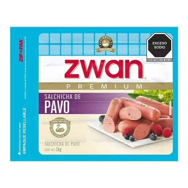 Salchicha de pavo Zwan premium 1 kg