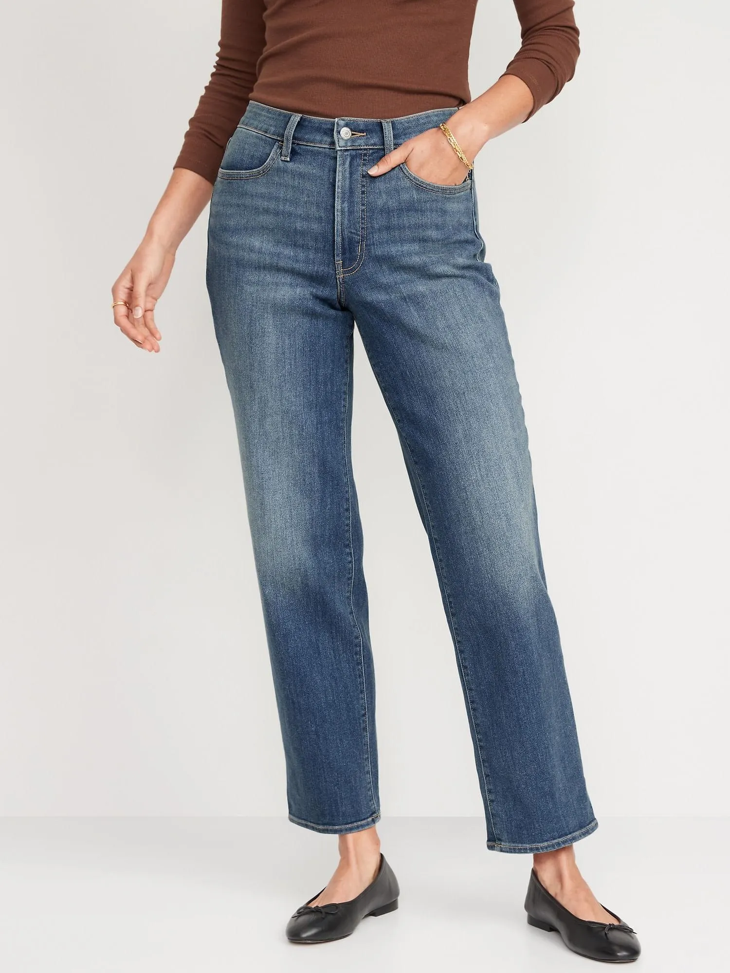 Jeans High-Waisted Wow Loose Old Navy para Mujer
