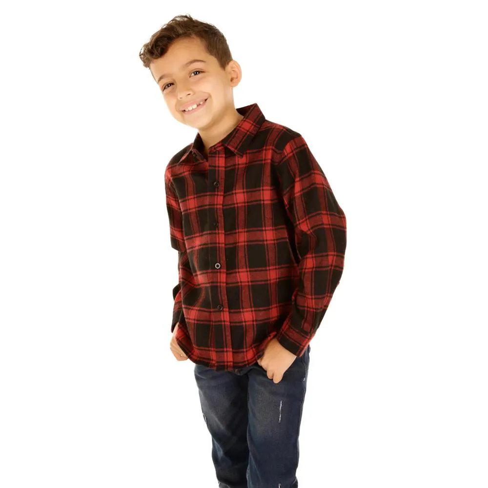 Camisa Hummo Niño Franela Diseño Cuadros