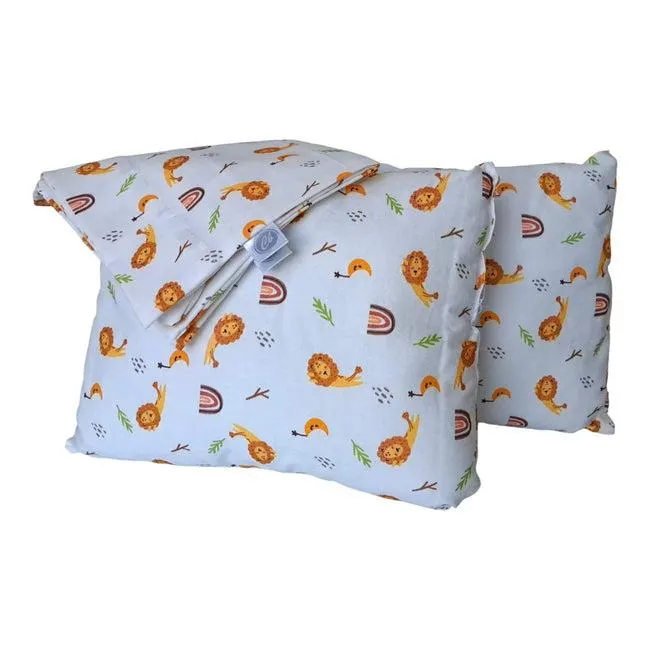Pack Almohada Leones 100% Algodón Cary 2 Piezas 25x30 cm Suave y Fresca (copia)