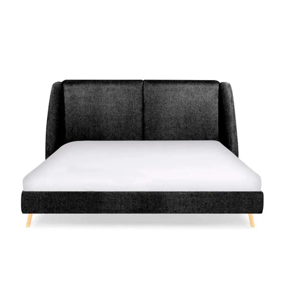 Cama queen Arden - Gris Obscuro