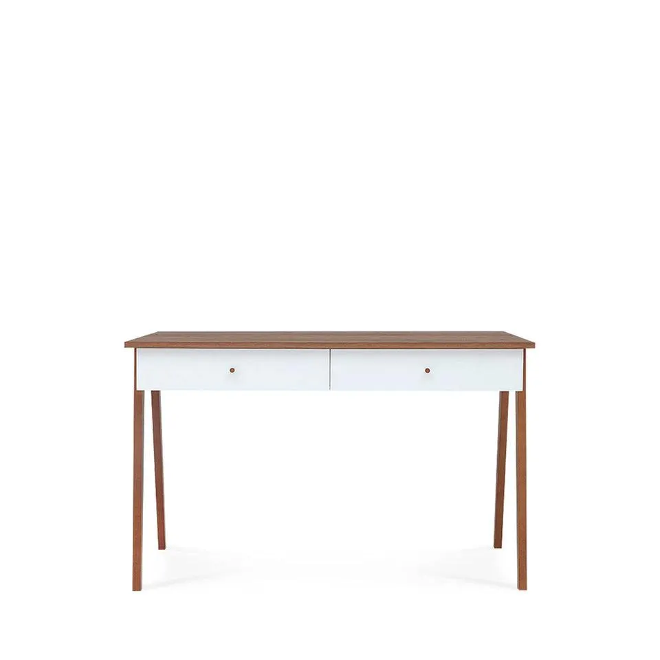 Escritorio Erikson - Color Nogal y Blanco