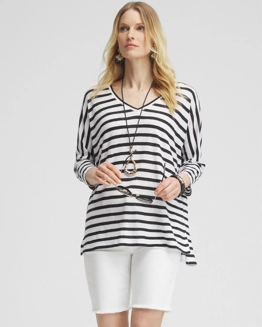 Linen Drop Shoulder Tunic