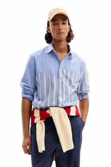Camisa rayas patchwork