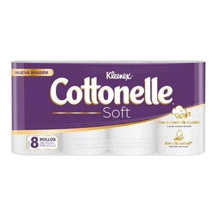 Papel Higiénico Kleenex Cottonelle Soft 8 Rollos 280HD