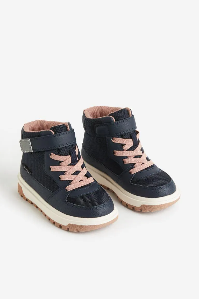 Waterproof hi-top trainers