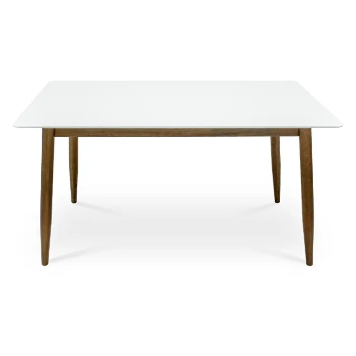 Mesa De Comedor P/6 Blanco/nogal Zaor