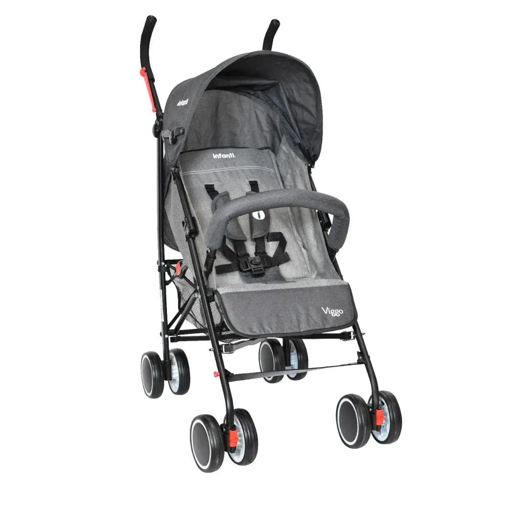 Infanti Carriola Para Bebé Viggo Ligera Y Cómoda Gris Con Toldo Completo