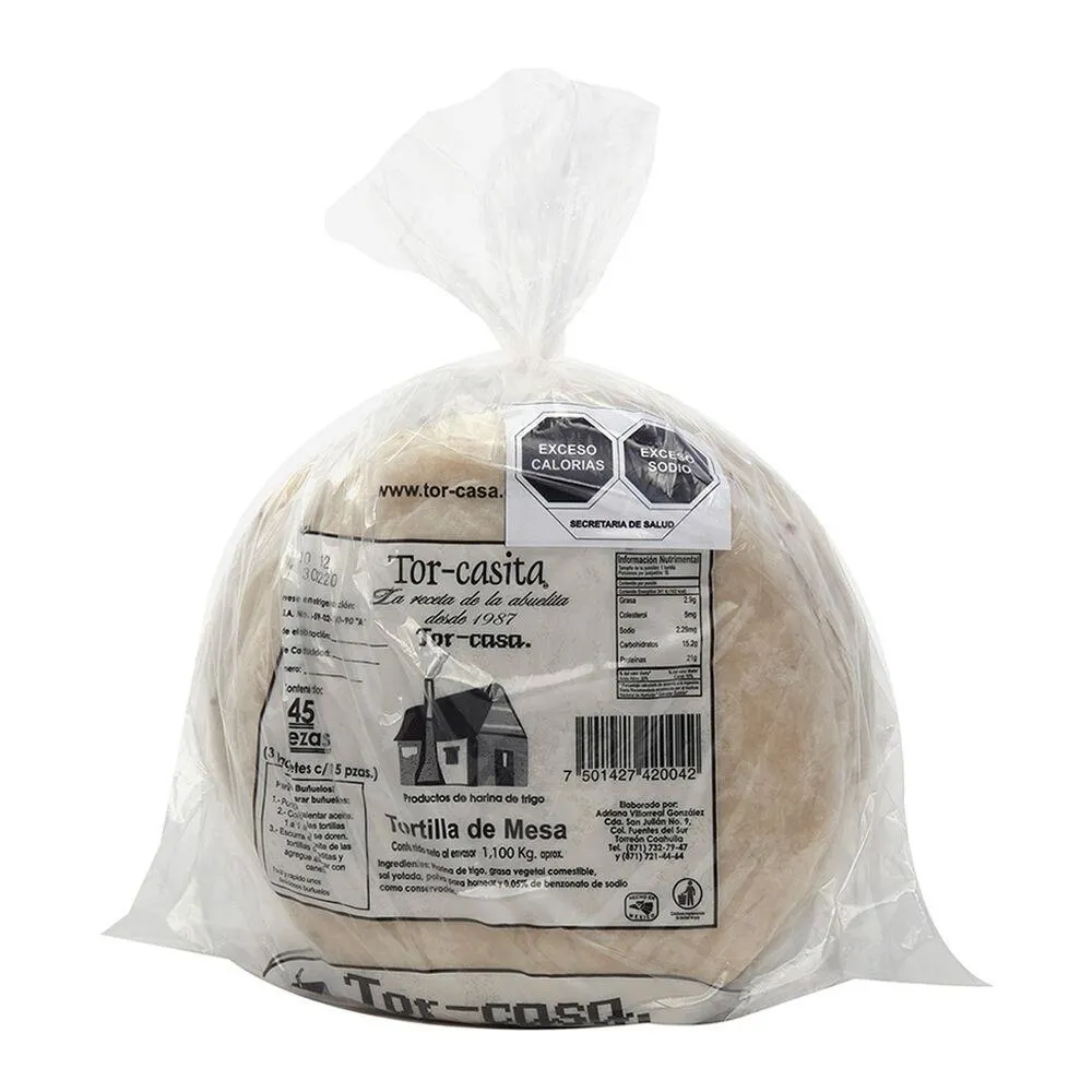 Tortillas de Harina Torcasita 1.1 Kg