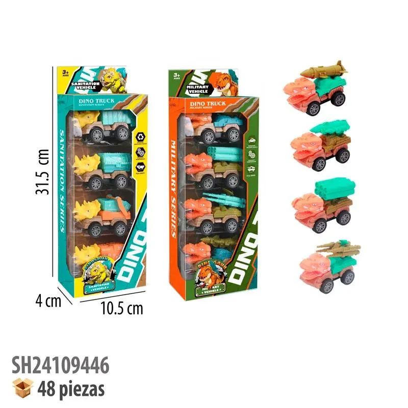 DINOSAURIOS FRICCION 4 PIEZAS