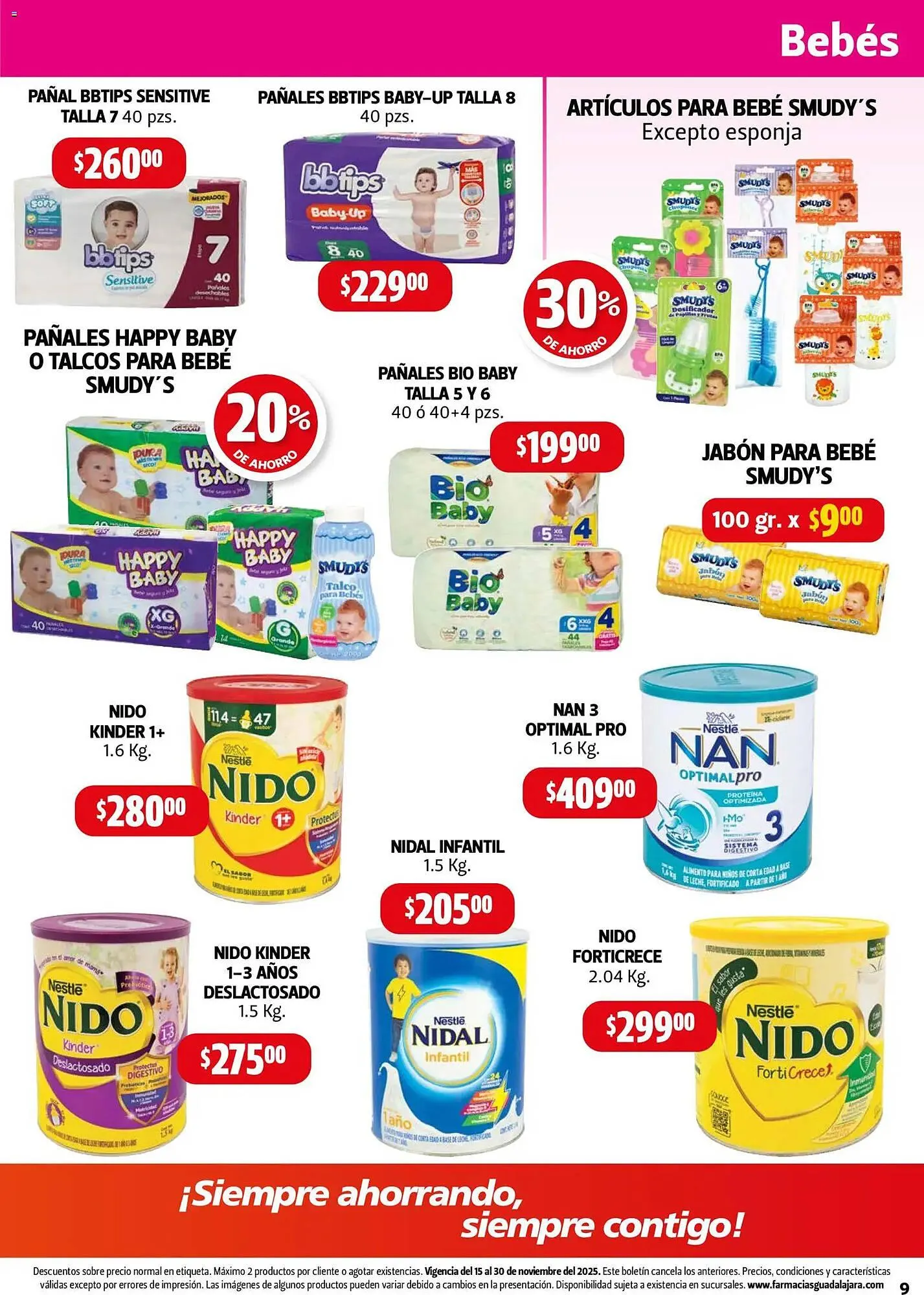 Catálogo de Folleto Farmacias Guadalajara 15 de noviembre al 30 de noviembre 2025 - Pagina 9