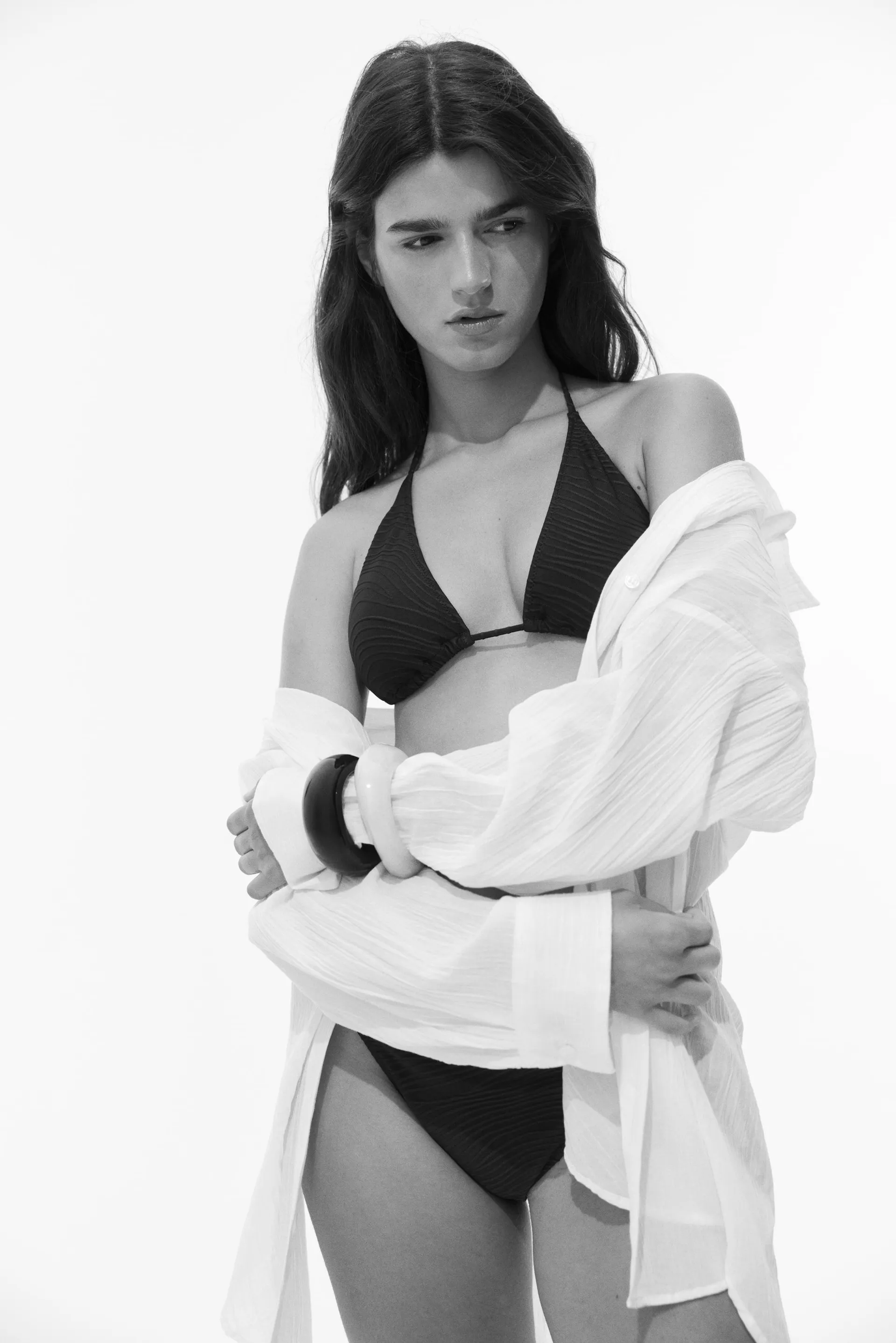 Camisa larga de algodón