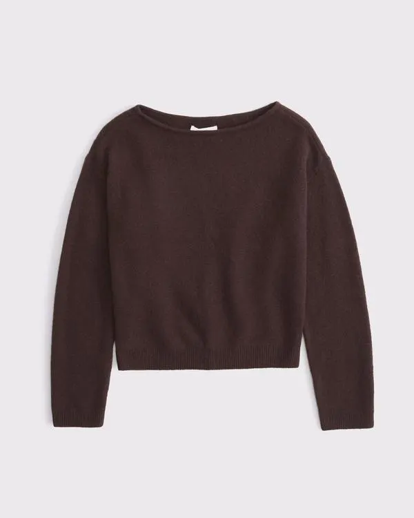 Merino Wool-Blend Slash Sweater