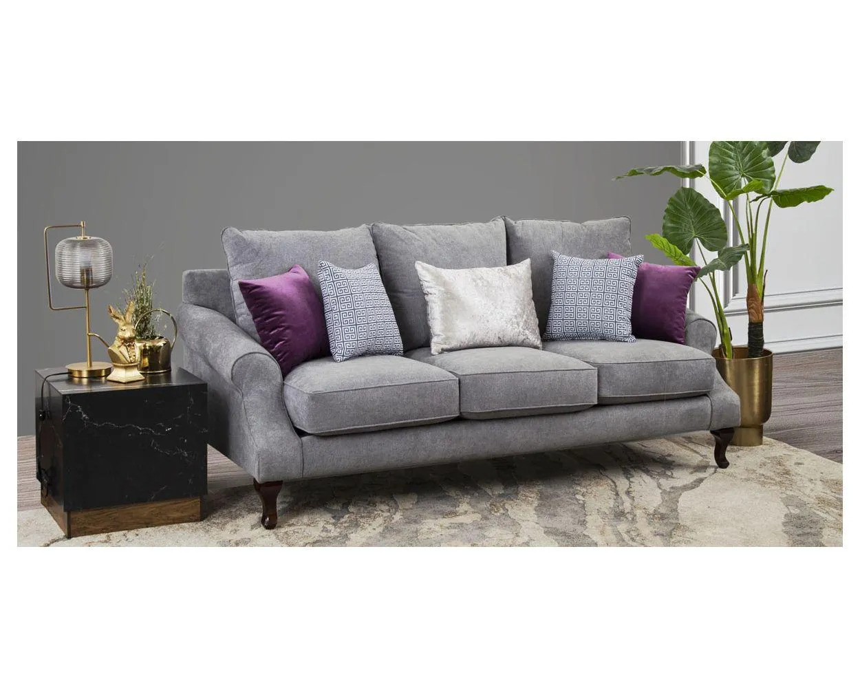 Sofá 3 Plazas James Dark Grey