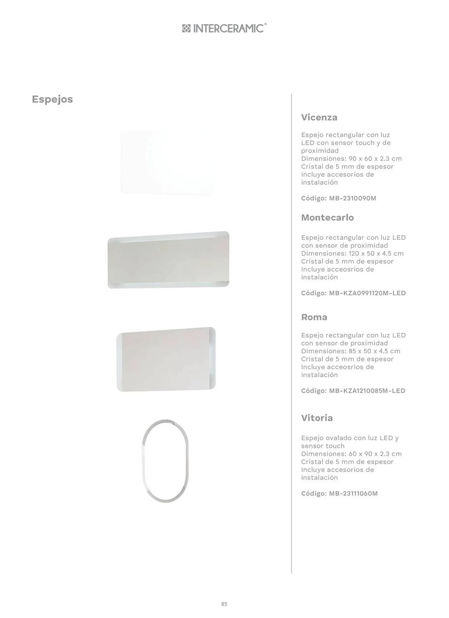 Catálogo de Catálogo Interceramic 3 de octubre al 3 de octubre 2026 - Pagina 85