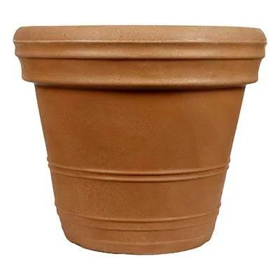 MACETA 25" PLÁSTICO BARCELONA BARRO (308102)