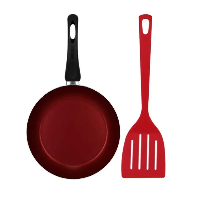 Sartén de alumnio 28 cm con volteador Praga Tramontina