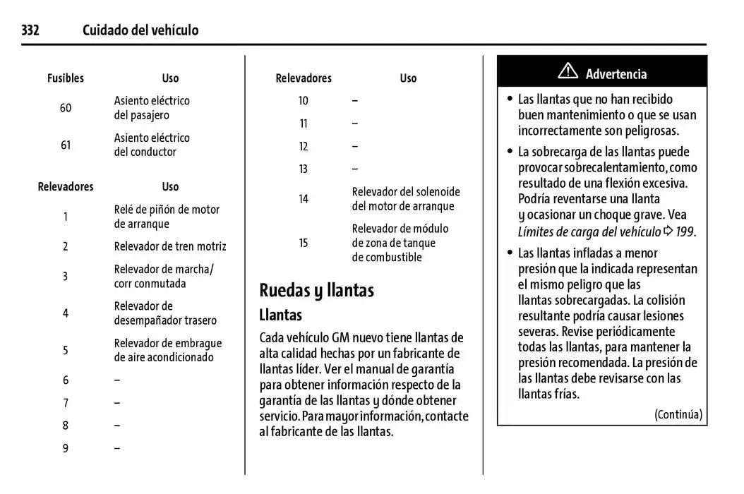 Catálogo de Chevrolet Corvette Stingray Manual del propietario 22 de enero al 31 de diciembre 2025 - Pagina 333