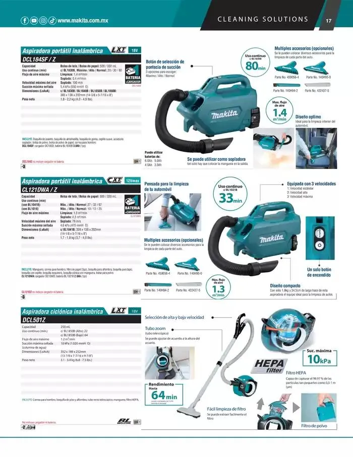 Catálogo de Catálogo de Aspiradoras 8 de enero al 31 de diciembre 2025 - Pagina 17