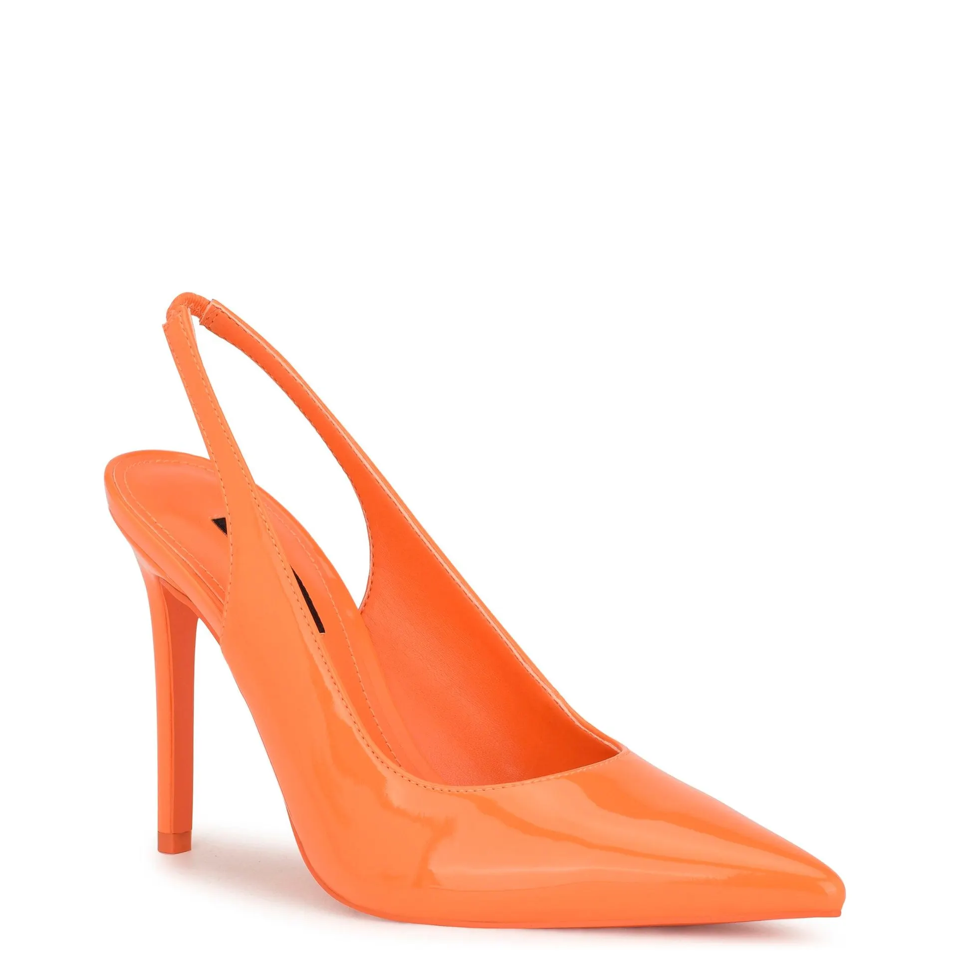 Zapatilla Feather3 Piel Acabado Charol Naranja Nine West