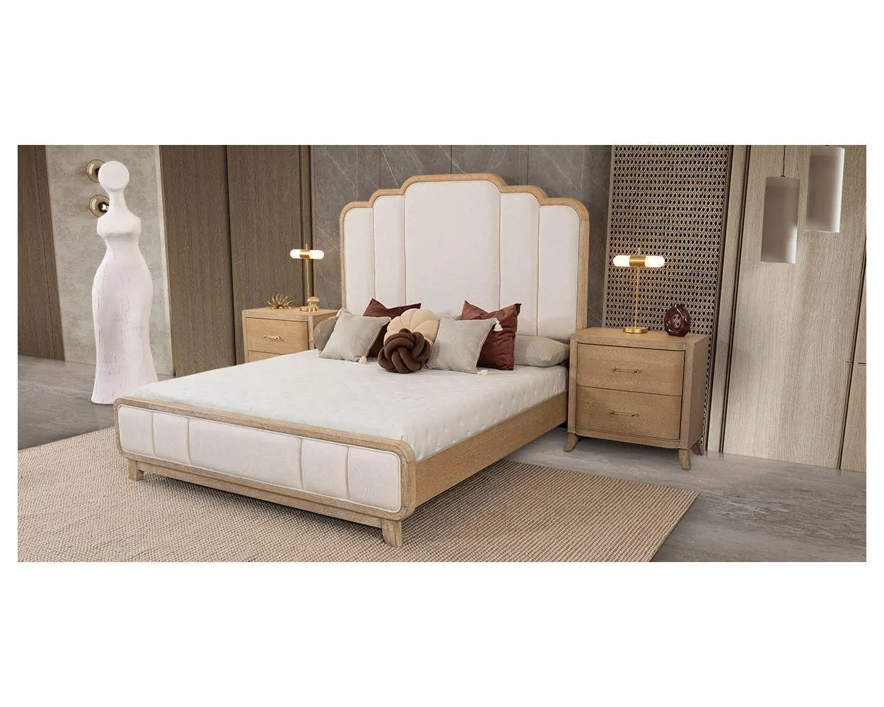 Cama King Size Elora CL Beige