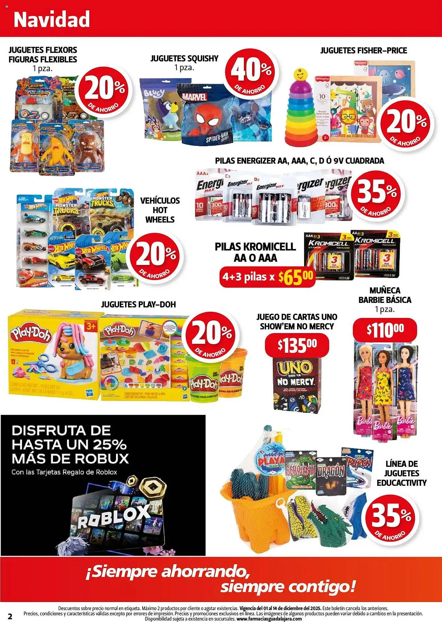 Catálogo de Folleto Farmacias Guadalajara 1 de diciembre al 14 de diciembre 2025 - Pagina 2