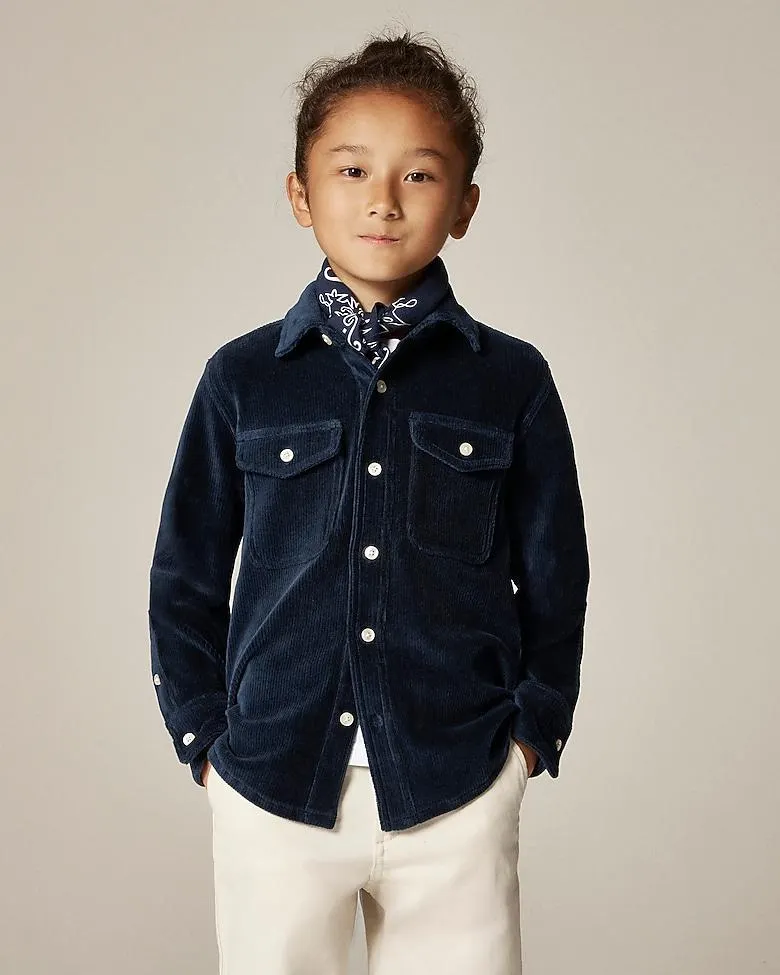Kids' knit corduroy shirt