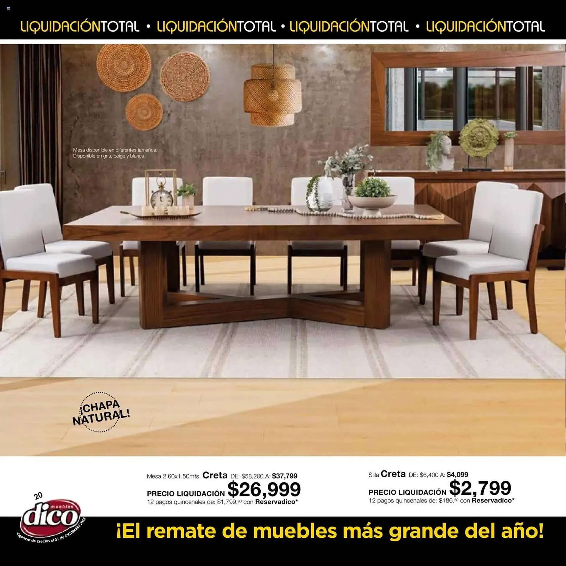 Catálogo de Catálogo Muebles Dico 4 de diciembre al 1 de enero 2026 - Pagina 20