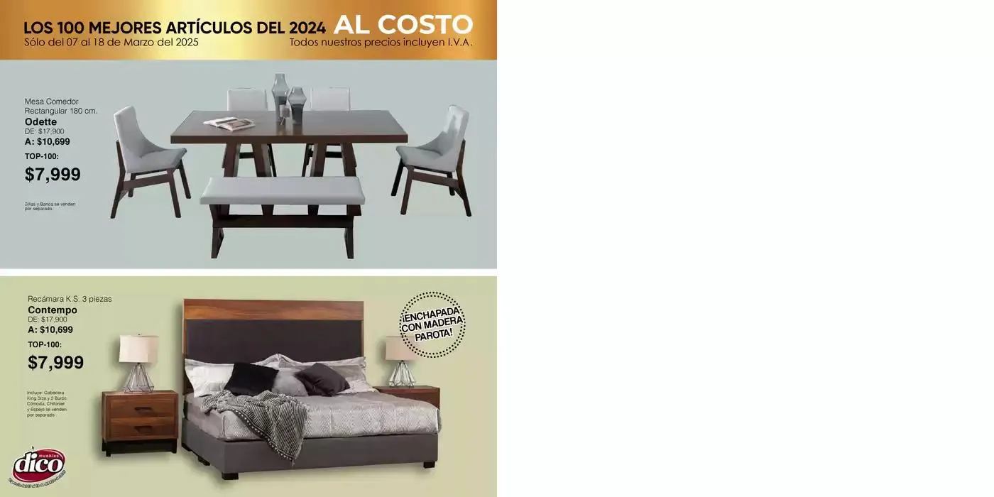 Catálogo de Muebles Dico Top 100 Centro 2025 7 de marzo al 18 de marzo 2025 - Pagina 6