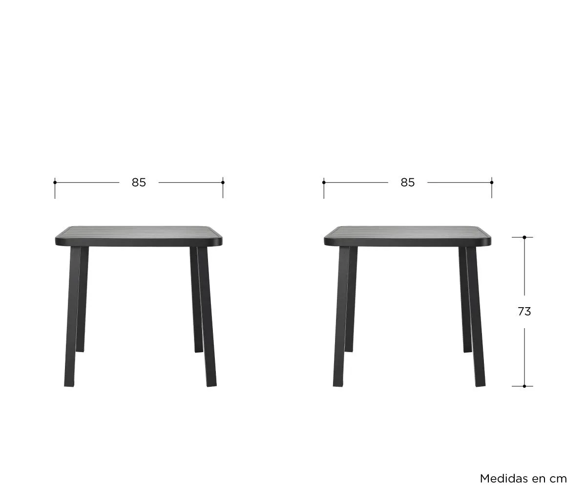 Mesa de comedor Portofino 85 cm - Gris
