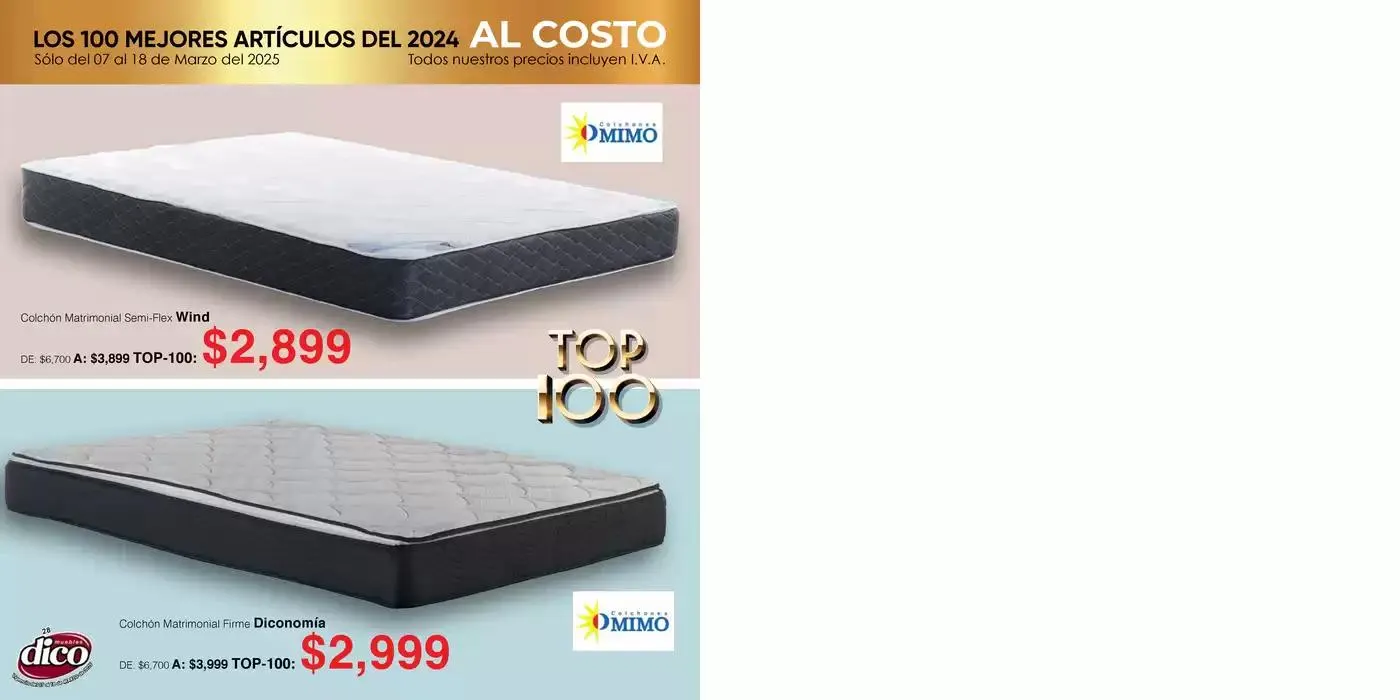 Catálogo de Muebles Dico Top 100 Centro 2025 7 de marzo al 18 de marzo 2025 - Pagina 28
