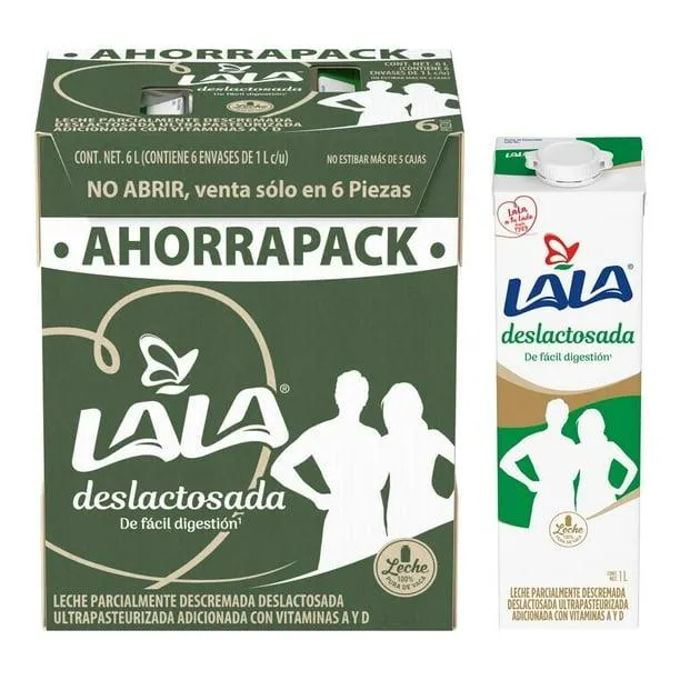 Leche Lala deslactosada 6 pzas de 1 lt c/u